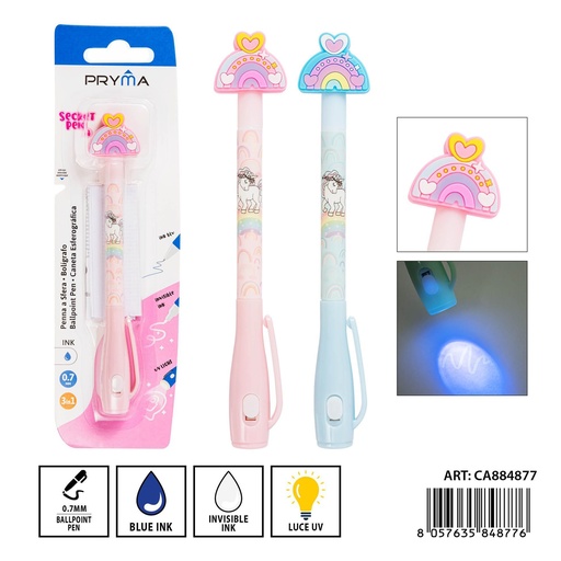 [0235765] Bolígrafo secreto tinta invisible 15 cm - Herramientas de escritura y útiles escolares