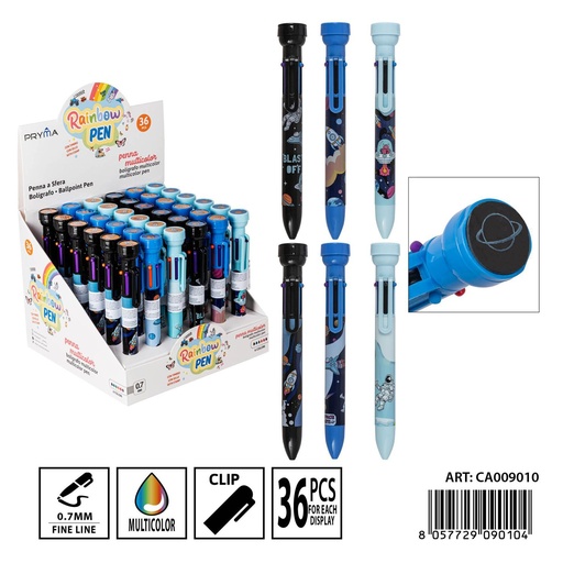 [0236675] Bolígrafo multicolor 6 en 1 con sello - Herramientas de escritura