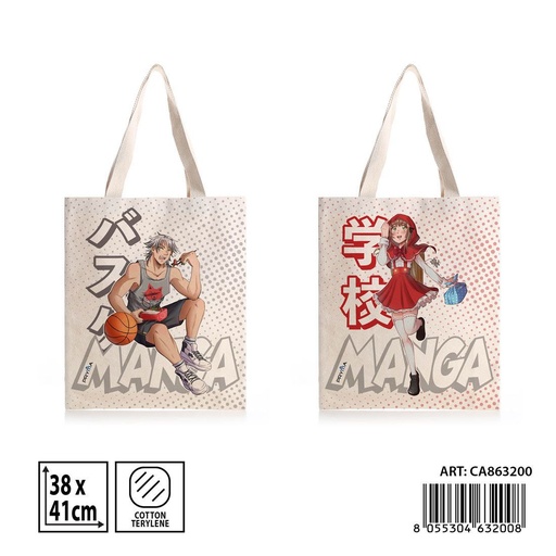 [0235005] Bolsa de lona 38x41 cm con asa largo - Accesorios de papelería