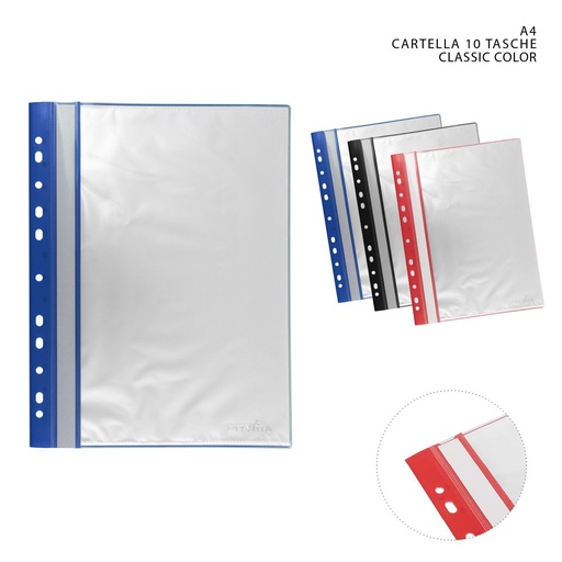 [0224983] Carpeta flexible con agujeros A4 10 páginas clásica - Material de oficina y papelería