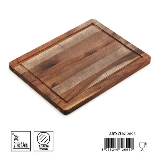 [0235913] Tabla rectangular de madera 28x21.6x1.4 cm - Accesorios de cocina