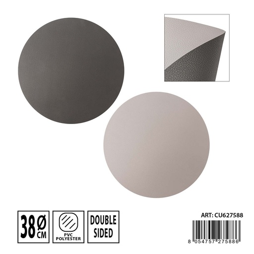 [0237716] Mantel individual redondo de doble cara 38cm - Accesorios de cocina