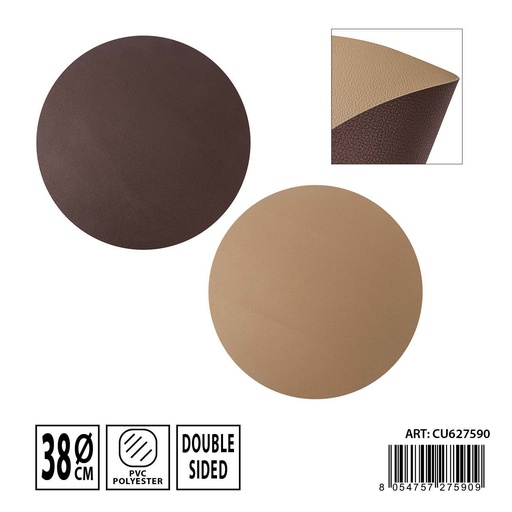 [0237718] Mantel individual redondo de PVC 38cm - Manteles y decoración