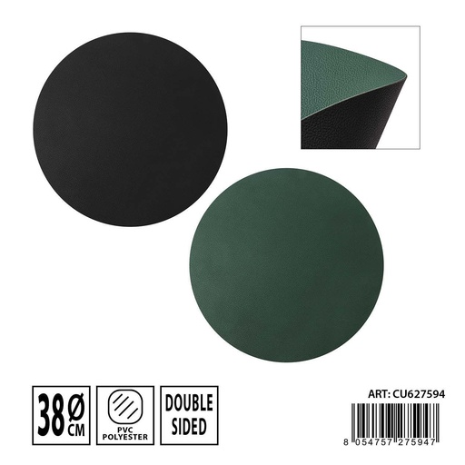 [0237722] Mantel individual redondo de PVC 38cm - Manteles y decoración