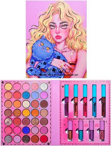[6976289193952] Paleta maquillaje 35 colores Kevin&Coco - Maquillaje