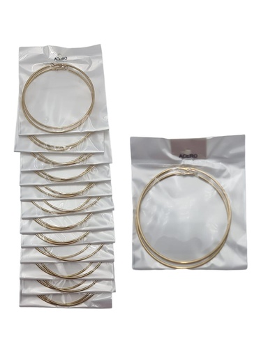 [8433637162346] Aros de oro de 8 cm de acero - 12 piezas