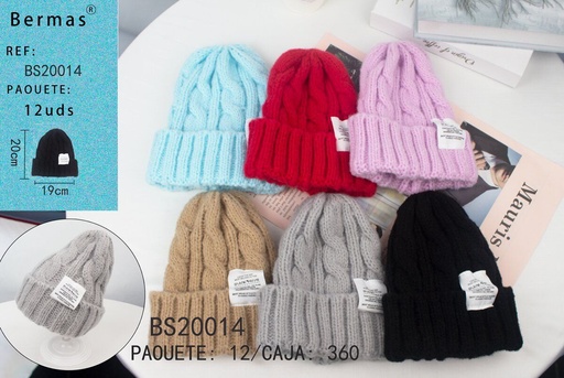 [BS2014] Gorro de niña de trenzas - Ropa de invierno