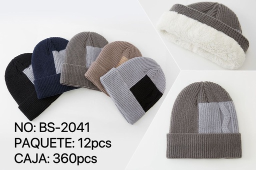 [BS2041] Gorro de hombre de dos capas - Ropa de invierno