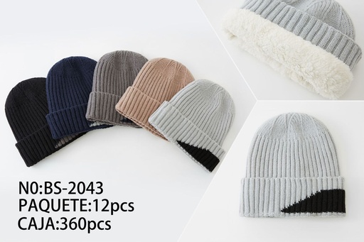 [BS2043] Gorro de hombre de dos capas - Ropa de invierno