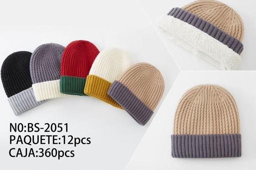 [BS2051] Gorro de hombre de dos capas - Ropa de invierno