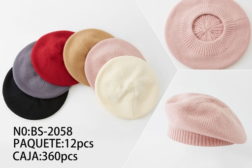 [BS2058] Gorro de beret tejido - Ropa de invierno