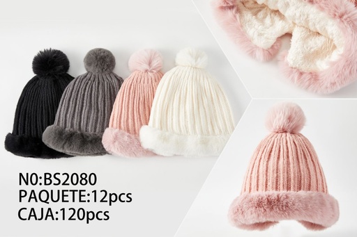 [BS2080] Gorro de lana de punto - Accesorios de invierno