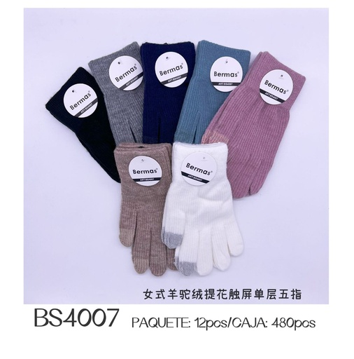 [BS4007] Guantes de imitación de piel de conejo para mujer - Ropa de invierno