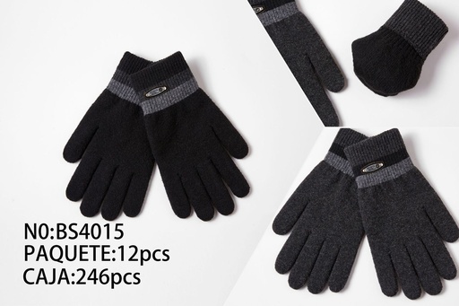 [BS4015] Guantes de hombres de lana de rayas - Accesorios invernales