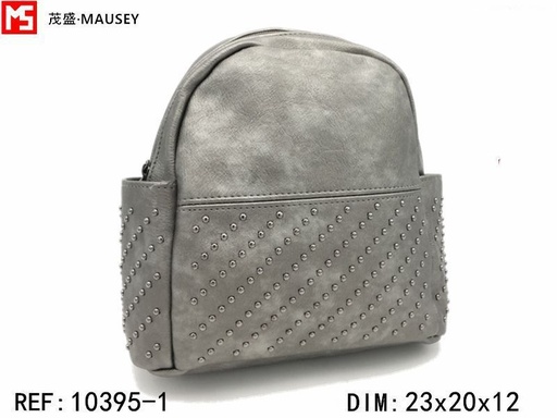 [10395-1] Mochila pequeña con clavos de alta gama - Gris C37/2 - Mochilas mujer