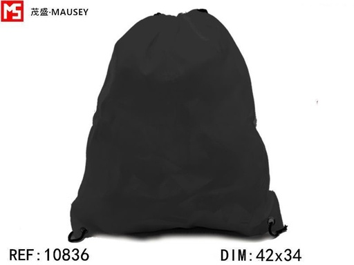 [10836] Saco mochila completamente negro B20 - Mochila