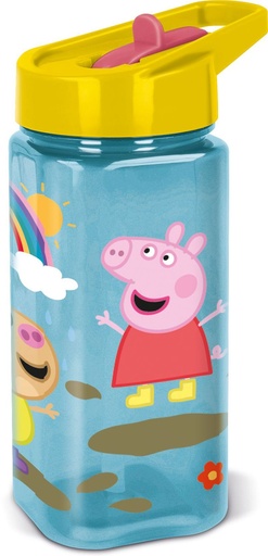 [41214] Botella cuadrada 510 ml Peppa Pig - Botella temática