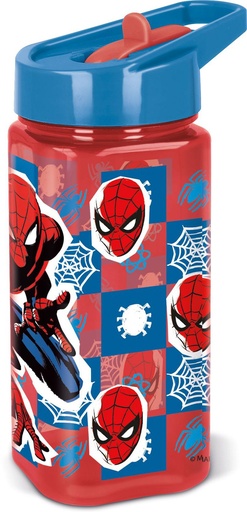 [74714] Botella cuadrada 510 ml Spiderman - Botella coleccionable