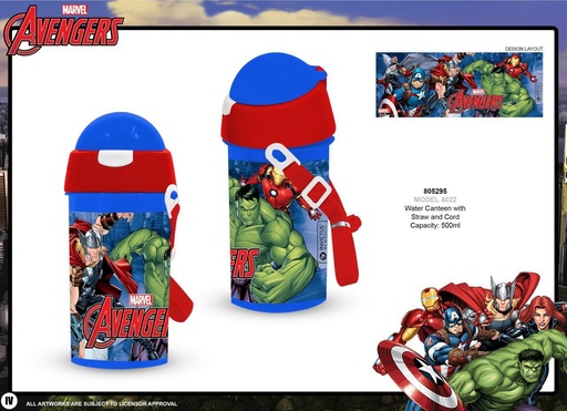 [DF805295] Juguete infantil - Cantimplora de plástico Avengers