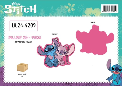 [LIL24-4209] Juguete infantil - Almohada 3D de Stitch 40 cm