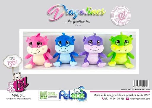 [1361] Drogolines de 20cm surtido - Juguetes de peluche