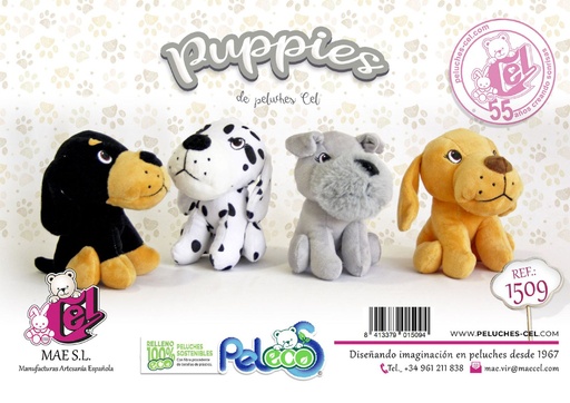 [1509] Peluche de perrito 14cm surtido - Juguete para niños