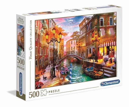 [35063.6] Puzzle 500 piezas Atardecer en Venecia, Clementoni - Juguetes