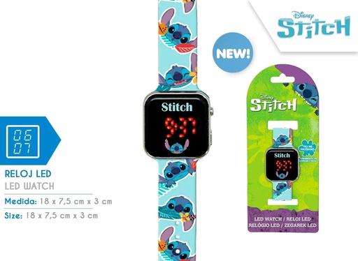 [LAS4039] Reloj LED Stitch (6X4) - Juguetes divertidos