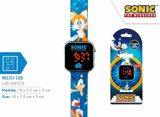 [SNC4198M] Reloj LED Sonic (6x4) - Juguetes divertidos