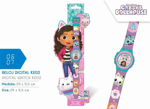 [GD00020] Reloj digital KE02 Gabby's Dollhouse - Juguetes y relojes