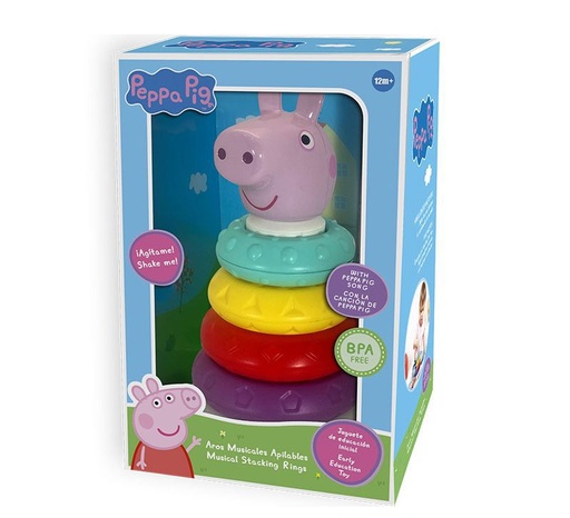 [PP17088] Aros apilables con sonidos Peppa Pig (6x1) - Juguetes infantiles