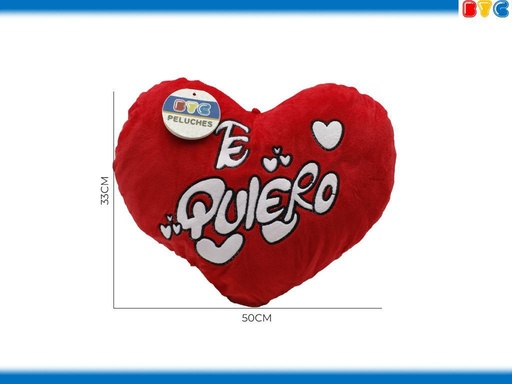 [00793] Corazón de peluche "Te quiero" 50 cm - Regalos para el Día de San Valentín