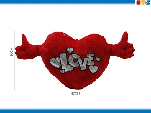 [00795] Corazón de peluche alado de 53 cm - Regalo de San Valentín