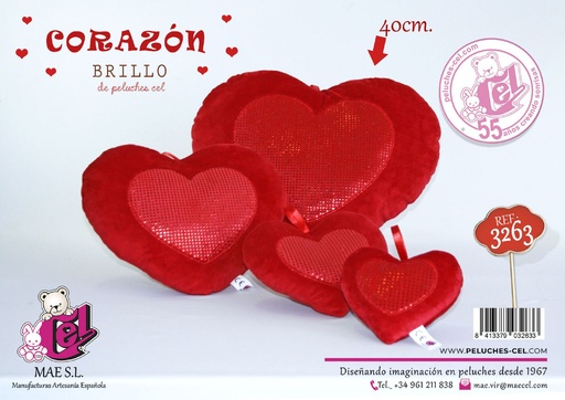 [3263] Corazón brillo 40cm - Artículos de San Valentín