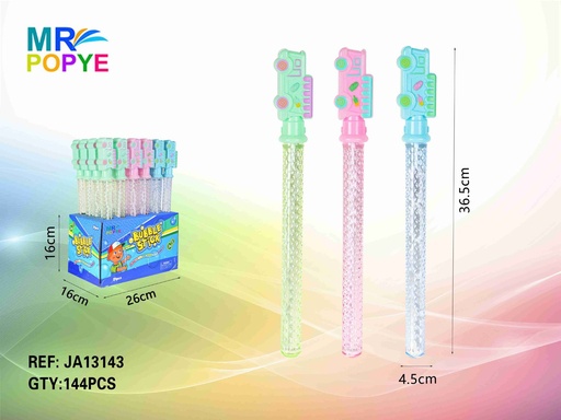 [JA13143] Barras de burbujas 38 cm forma de helado (24) (144) - Juguetes de verano