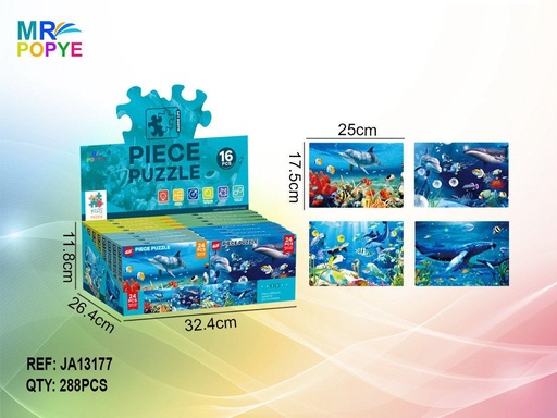 [JA13177] Puzzle de animales marinos 24 piezas en caja