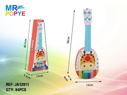 [JA12911] Ukelele infantil 14 pulgadas jirafa (goma) - Juguetes musicales