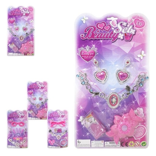 [04-X8058] Set de belleza juguete 5 a 9 piezas surtido de plástico - Juguetes para niños