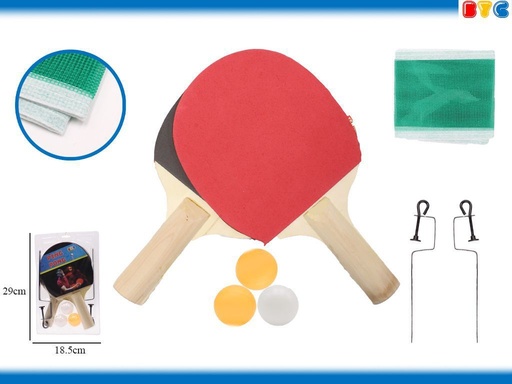 [04125] Set de raquetas de ping pong con red - Juguetes deportivos