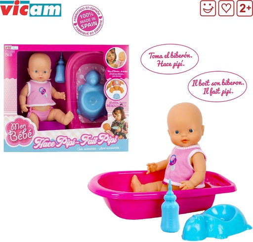 [V-226] Muneca Baby Pipi bañera (10) - Juguetes para niños