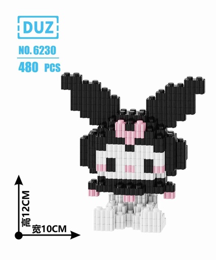 [6974902148334] Piezas de construcción 12cm Kuromi (250) 6230 - Juguetes variados