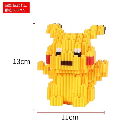 [6974902140048] Piezas de construcción 13cm Pikachu (250) 6043 - Juguetes variados