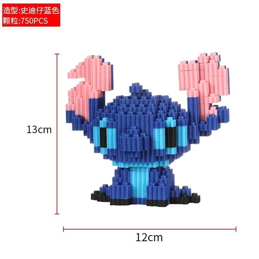 [6974902140109] Piezas de construcción 13cm Stitch azul (250) 6005 - Juguetes variados