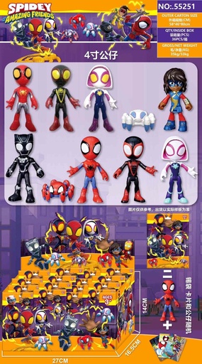 [8123556922489] Muñeco de Spiderman 4 pulgadas - Juguetes coleccionables