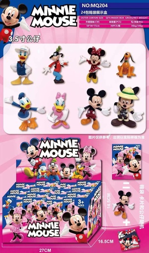 [8123556562036] Muñeco de Mickey y Minnie 3.5 pulgadas - Juguetes coleccionables