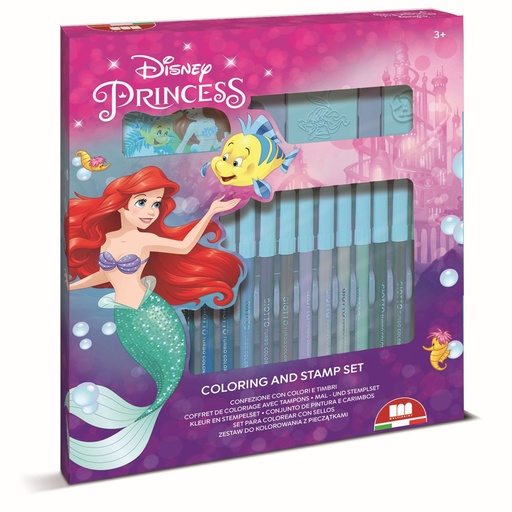 [86133] Juguete para niños - Set de rotuladores La Sirenita Disney lavables (18) - Material escolar