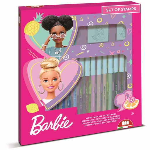 [86868] Juguete para niños - Set de rotuladores Barbie lavables (18) - Material escolar