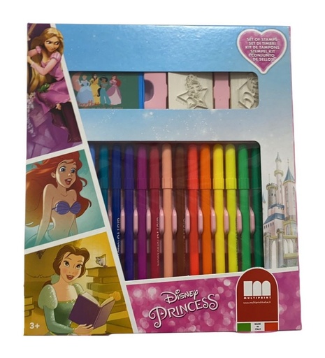 [86660] Juguete para niños - Set de rotuladores Princesas Disney lavables (18) - Material escolar