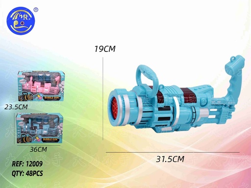 [12009] Pistola de burbujas gigante con luz y sonido - Juguetes