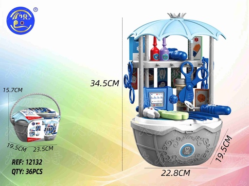 [12132] Set de cesta de herramientas médicas - Juguetes de cocina
